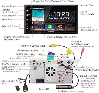KENWOOD DMX709S eXcelon 6.95-Inch Capacitive Touch Screen, Car